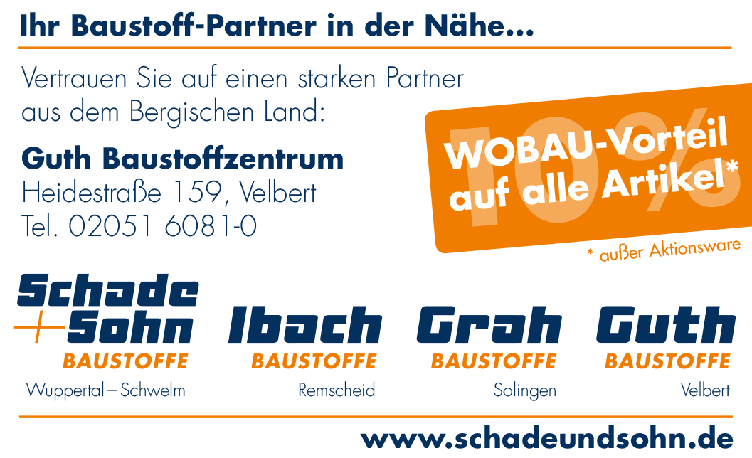 Guth Baustoffzentrum, Partner der Wobau Velbert